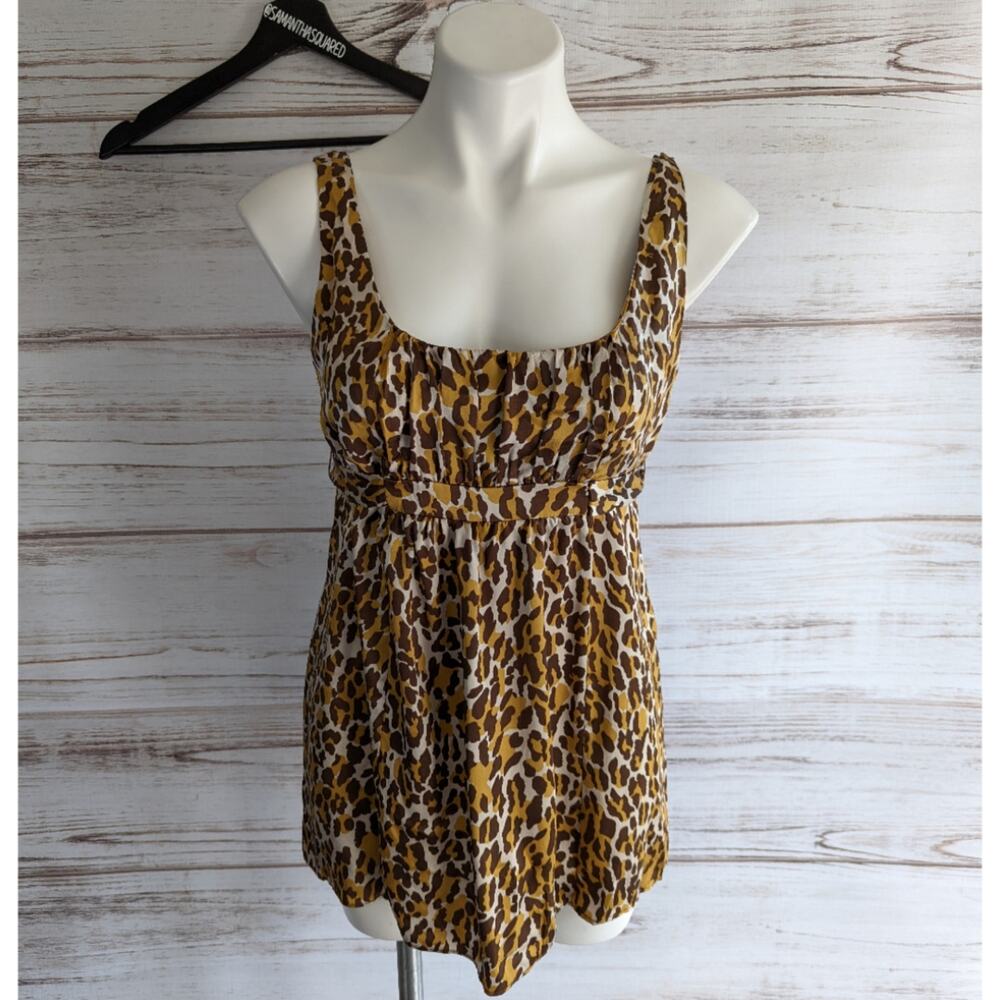 Alice & Trixie Leopard Print Silk Tank Blouse Sz Small